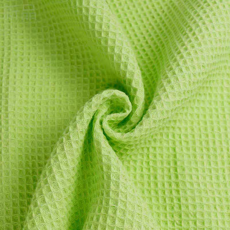 全棉华夫格 威化格 收纳盒 手袋箱包布料浴袍家居服 玩具拖鞋面料