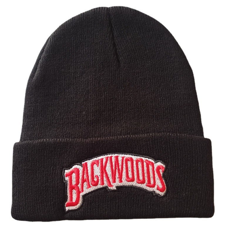 Cross-Border Fashion Letter Backwoods Embroidery Hat Knitted Hat Men's and Women's Autumn and Winter Warm Hat Wool Hat