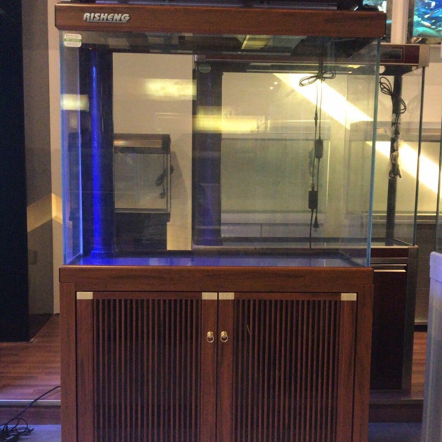 日胜afe超白玻璃双层面盖龙鱼底滤缸客厅办公室免换水鱼缸水族箱