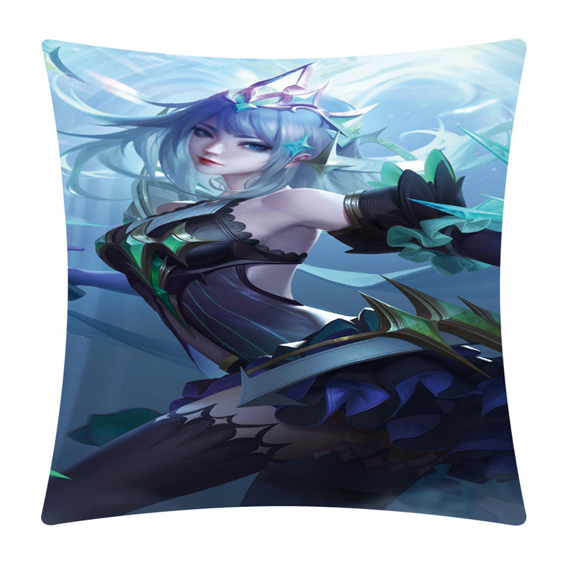 王者荣耀全系英雄皮肤系列家居短毛绒抱枕套汽车抱枕沙发抱枕靠垫