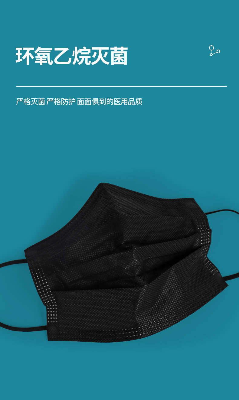 黑色医用外科口罩一次性医疗独立包装单独医科外用四层防护医护用