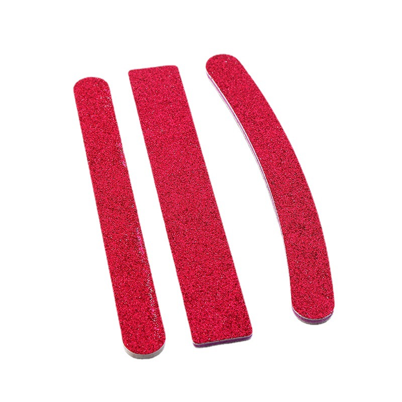 Factory Direct Supply Foam Sandpaper Nail File Manicure Manicure Implement Red Nail File Sanding Bar Wholesale