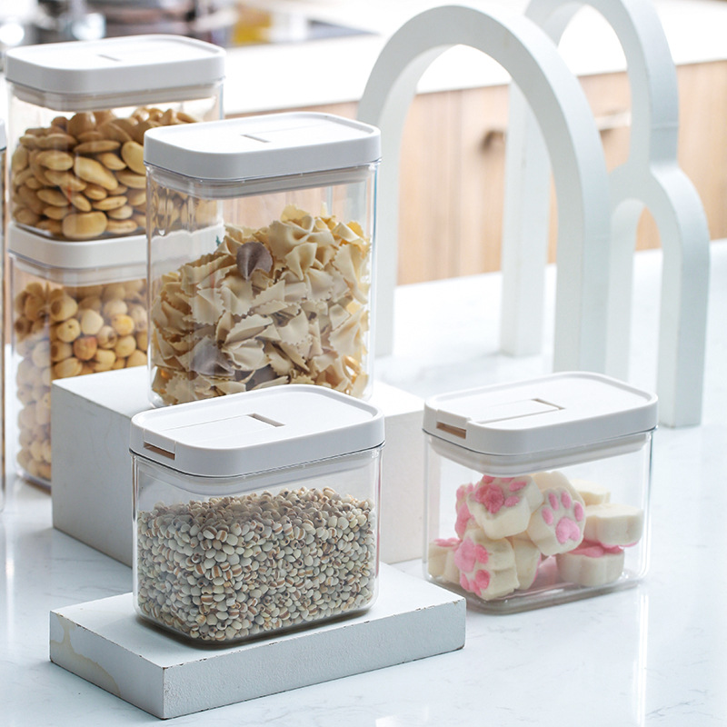 Household Food Snacks Cereals Storage Box Plastic Storage Tank Kitchen Sealed Jar Wholesale