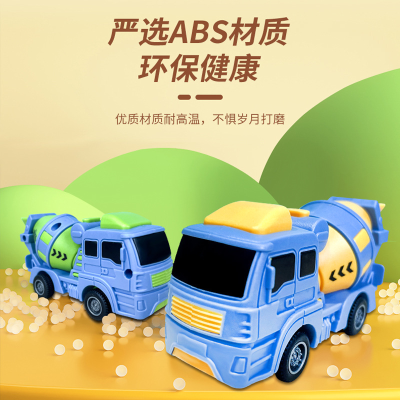 Color Press Engineering Vehicle Children Mixer Truck Shop Gifts Foreign Trade Supply Cheap Inertia Car Wholesale