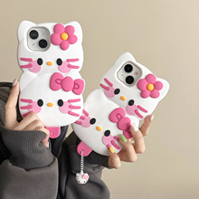 可爱叠叠雪糕KT猫iPhone15苹果12适用13/14pro max手机壳防摔套11