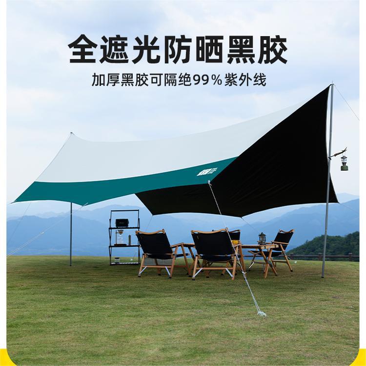 Explorer Canopy Tent Vinyl Sun Protective Windproof Outdoor Hexagonal Large Awning Camping Equipment Camping Picnic