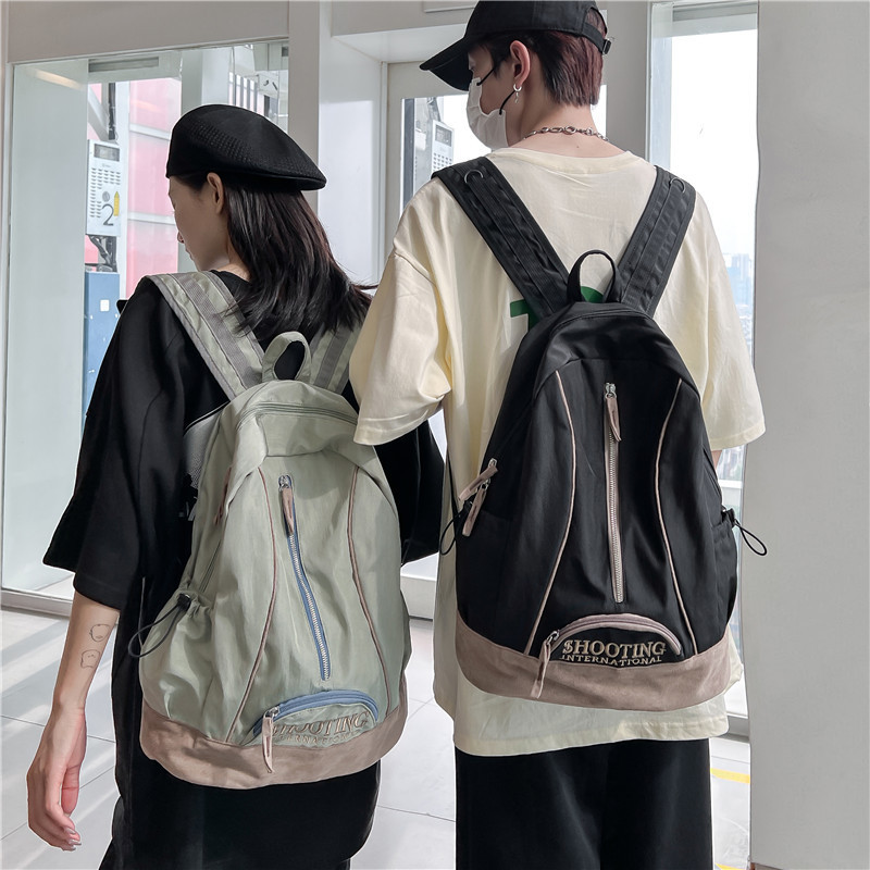 学生双肩包韩版百搭大容量书包高颜值2024小红书同款通勤时尚背包