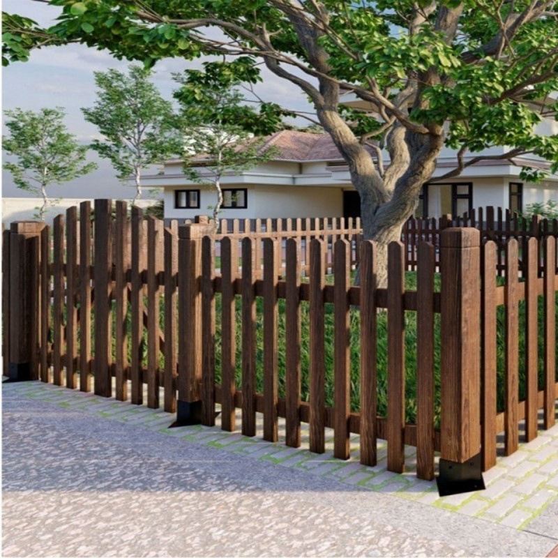 仿木栏杆户外别墅院子篱笆庭院园艺围墙栅栏满棠木制围栏装饰厂家