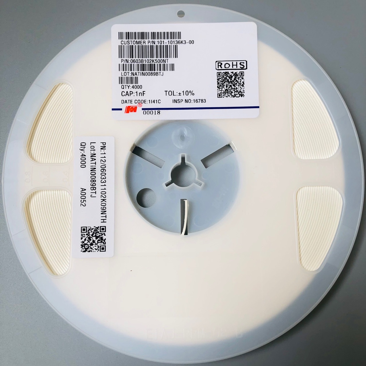 风华高科贴片电容0603b102k500nt 1nf 10% 原装正品 欢迎咨询订购