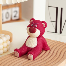 创意可爱小熊手机支架卡通草莓熊手机支架桌面装饰摆件送闺蜜礼物