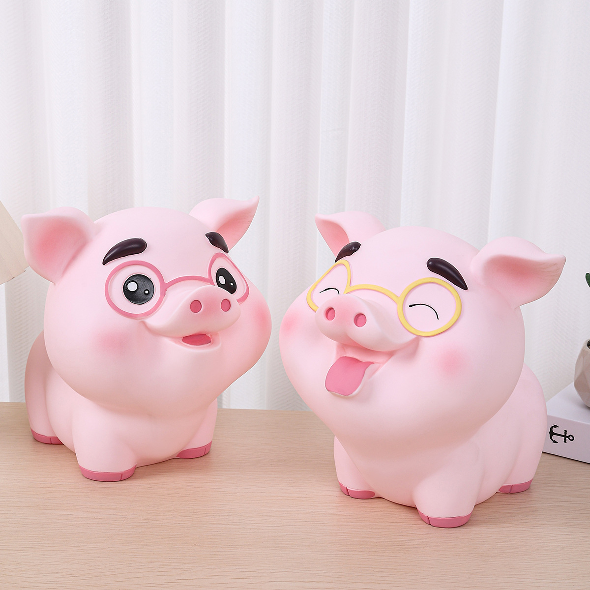 大容量网红猪存钱罐可爱小猪创意储蓄罐纸币储钱罐存钱筒礼物防摔