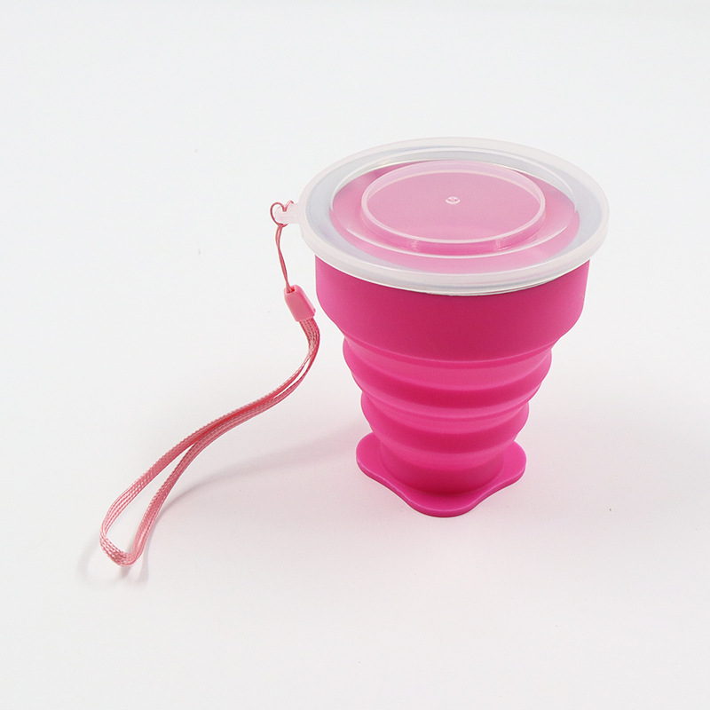 Outdoors Convenient Folding Cup Silicone Travel Folding Silica Gel Cup Folding Cup Nice Color Folding Cup Silicone