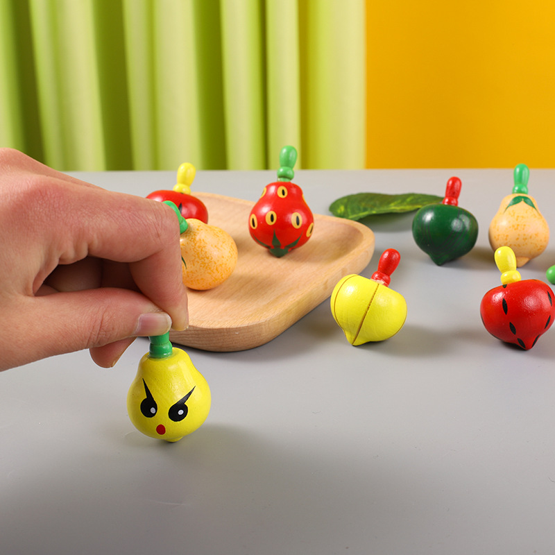 水果小陀螺儿童怀旧旋转陀螺玩具经典宝宝小玩具幼儿园小礼品