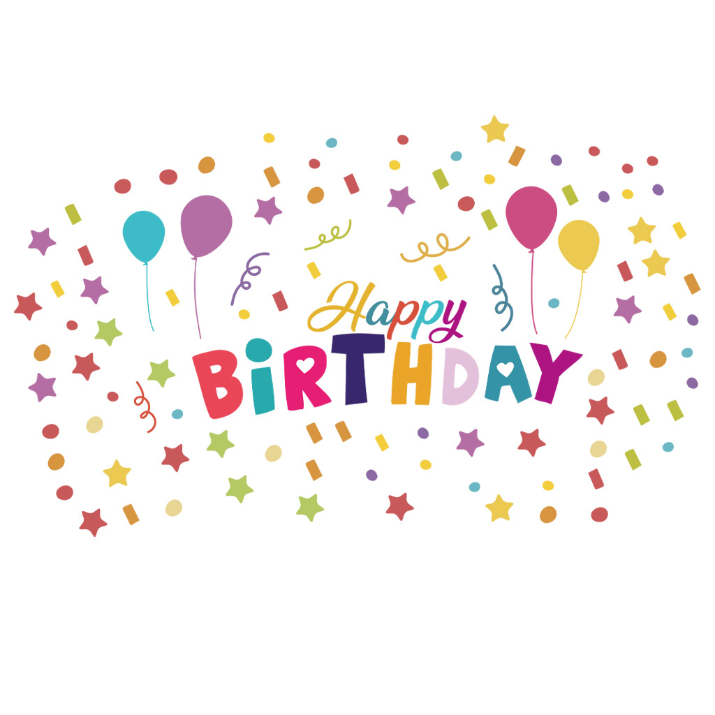 happy birthday气球装扮贴纸 af5566跨境爱心气球生日墙贴批发