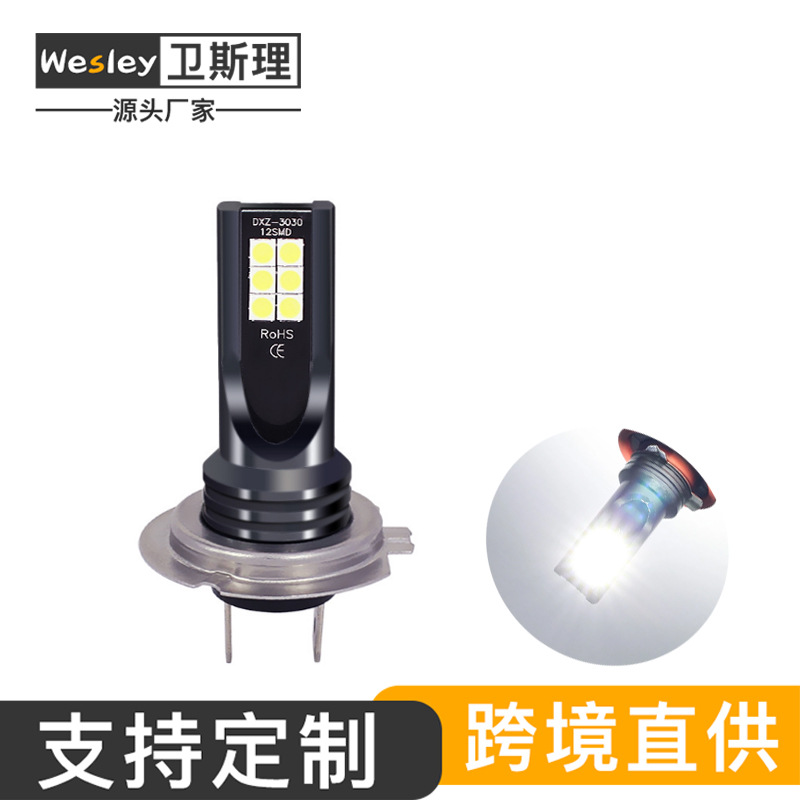 汽车led灯3030 12smd h4 h7 h8 9005led雾灯h1 h3led前照灯防雾灯