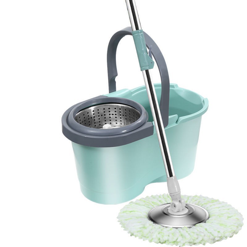 Lazy Mop Rotating Mop Stainless Steel Spin-Dry Mop Household Mop Hand Wash-Free Wet and Dry Dual-Use Lazy Mop