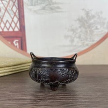 古玩古董收藏农村老物件铜器老香炉宣德炉家用香炉三足冲耳香薰炉