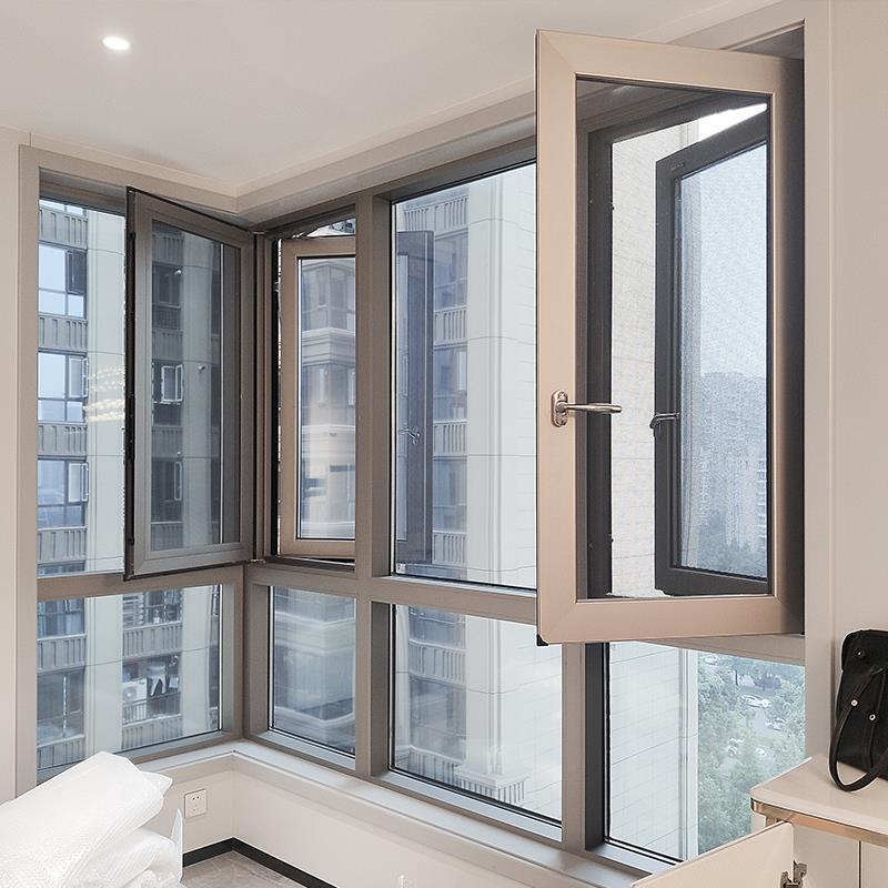 东莞窗户美式断桥上下提拉窗铝合金隔热厨房窗双层玻璃断桥铝窗