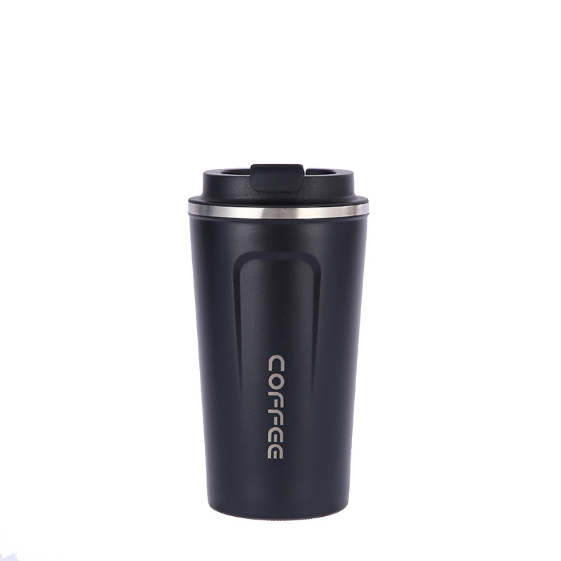 Student Portable Cup Vacuum Cup Foreign Trade Water Cup Female Portable 304 Stainless Steel Anti-Fall Dual-Use Cover Coffee Cup Customization