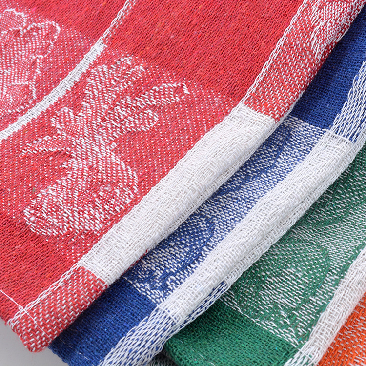 内贸外贸茶巾抹布 吸水涤纶色织茶巾 跨境热销大白菜清厨房洁抹布