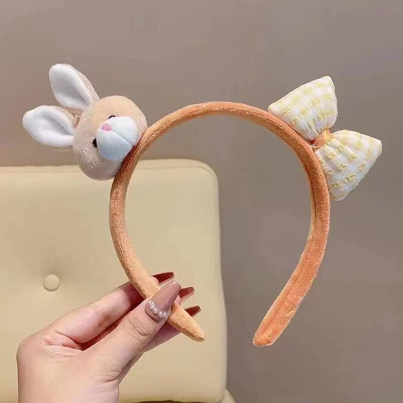 Korean Children's Headband Plush Face Washing Hair Band Hair Band Internet Celebrity New Rabbit Hairpin Headdress Baby Girl Headband