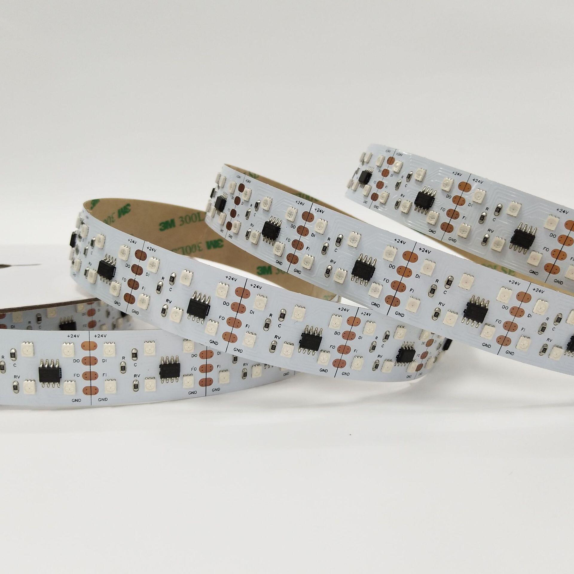 高亮幻彩双排rgb幻彩灯带 ws2811/ucs1903跑马灯带 120灯/米