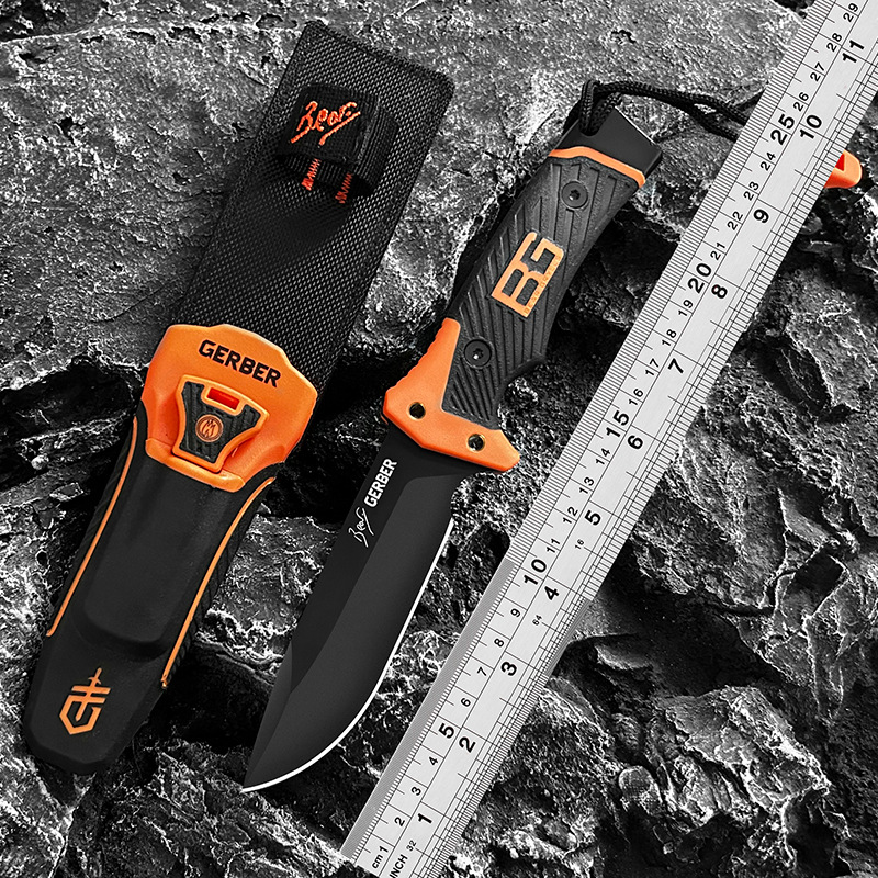 荒野求生刀贝尔二代求生刀戈博野营随身刀户外刀具多功能直刀锋利