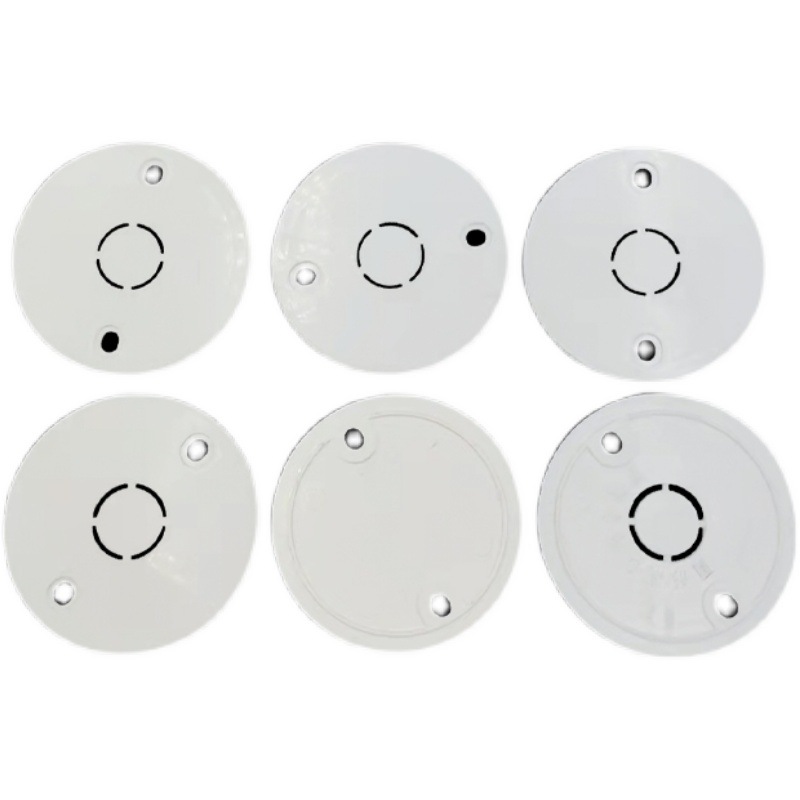 圆盖板灯头盒八角面板暗盒司令箱86型线盒空白保护盖白色盖板