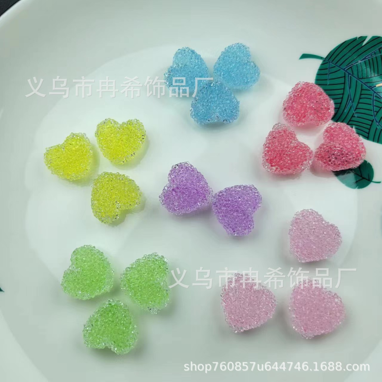 Handmade DIY Granulated Sugar Beads Soft Candy Straight Hole Candy Waxberry Ball Granulated Sugar Peach Heart Ins Korean Same Style