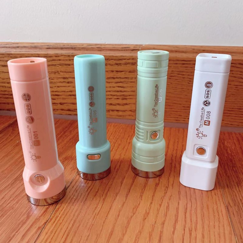 小手电筒强光迷你充电式儿童学生家用便携耐用女生锂电池户外led
