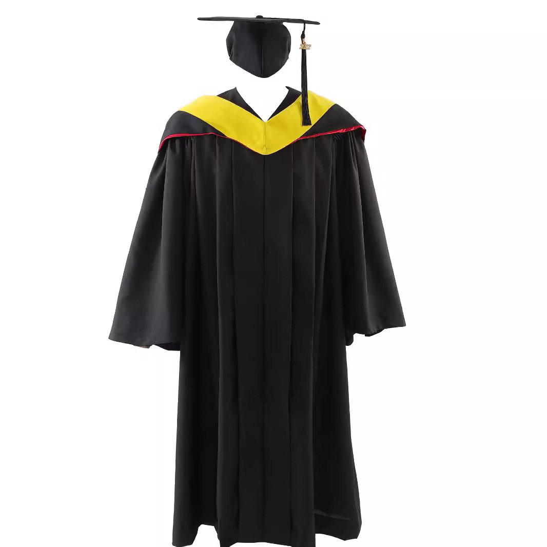 2024年美式成人本科学位服大学学士服毕业服 梭织学士服套装校服