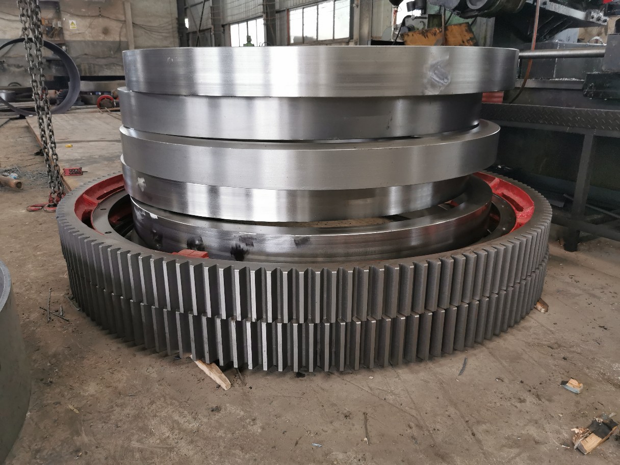 阜阳回转窑大齿轮厂家,铸钢滚圈配件赢得客户好评