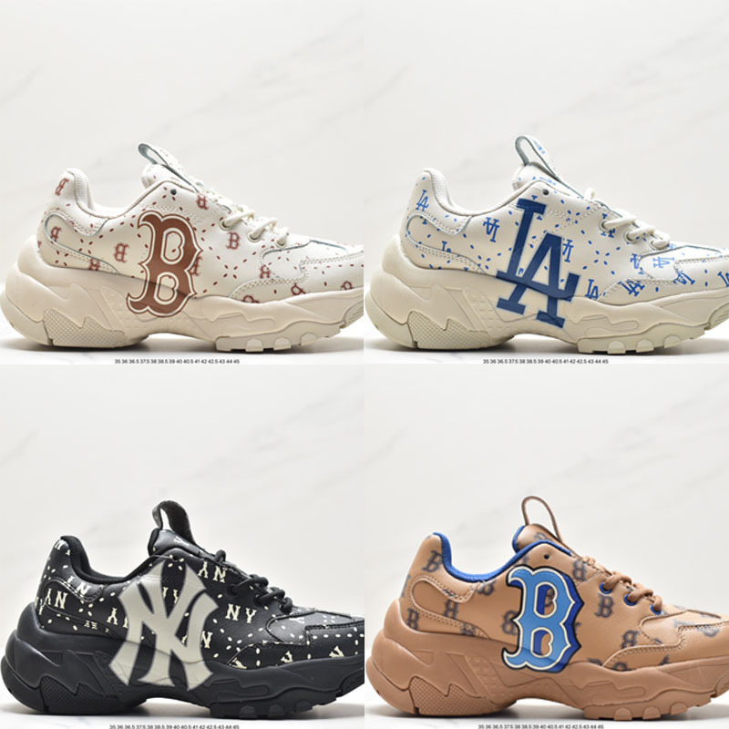 莆田鞋 mlb学长鞋女复古印花板鞋男运动鞋ny大标小红书网红老爹鞋