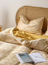 A类-高端双层纱布四件套全棉纯棉水洗棉床单被套日式简约床上用品