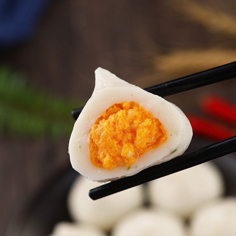 蟹籽包豆捞火锅包蟹籽鱼丸蟹黄包5斤装蟹味包
