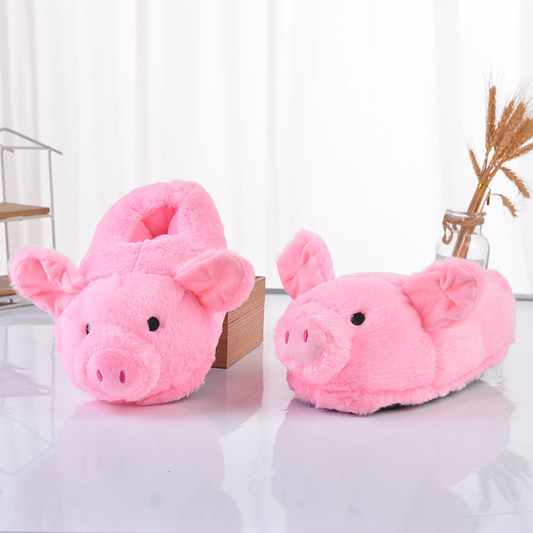 Lovely Pink Dudu Pink Pig Plush Slippers Home Indoor Pig Soft Girl Heart Pig Thermal Cotton Slippers