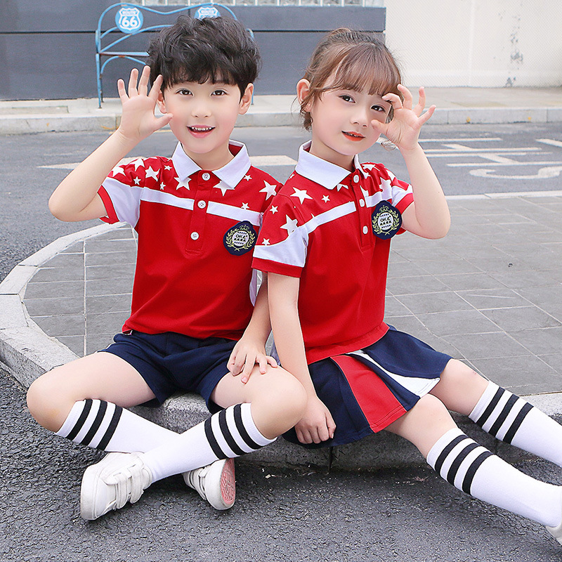 幼儿园园服儿童短袖夏装小学生校服班服男童女童运动套装ok龙