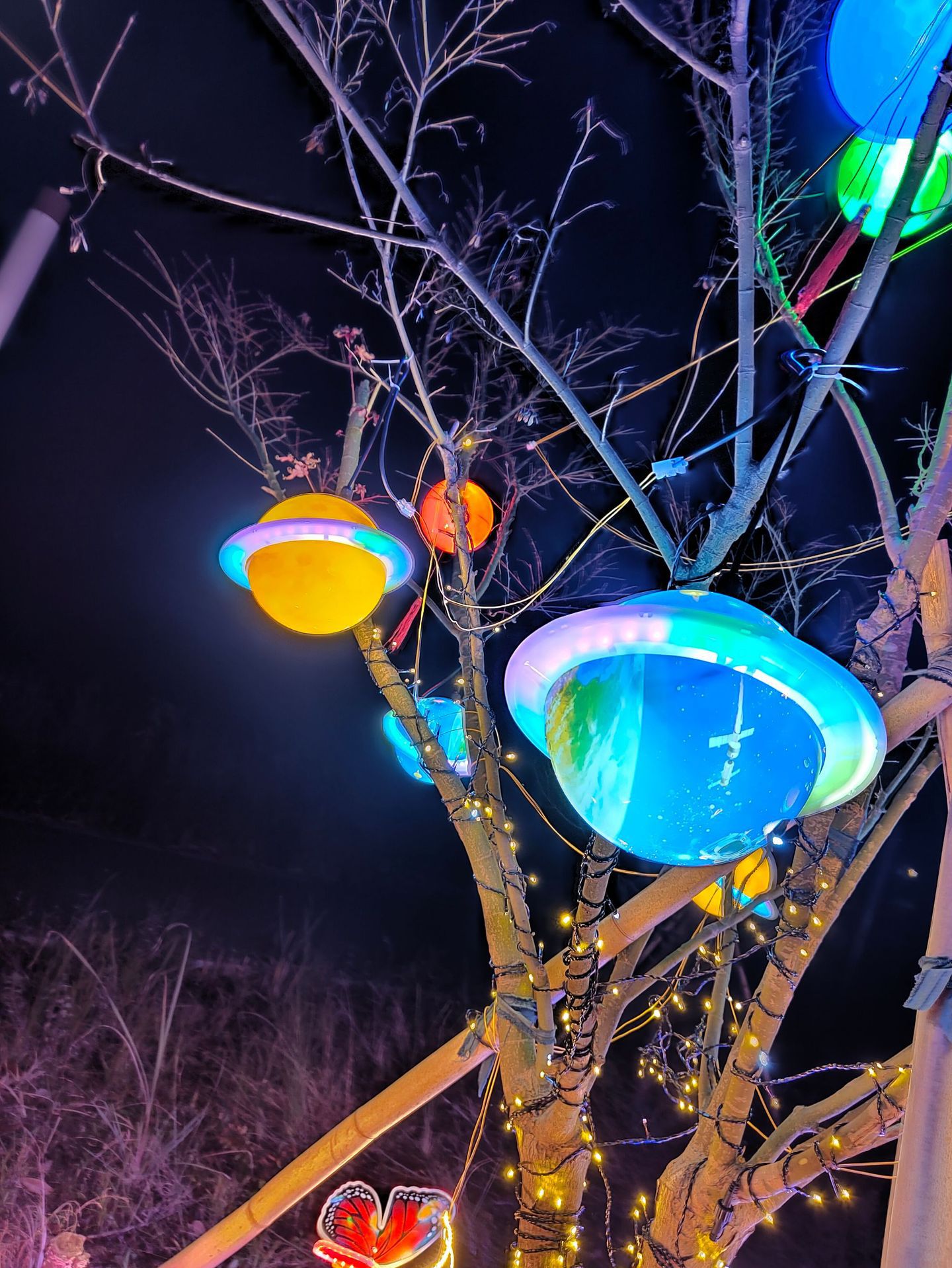 led灯星球灯户外防水亮化工程七彩灯闪灯房间装饰串灯满天星