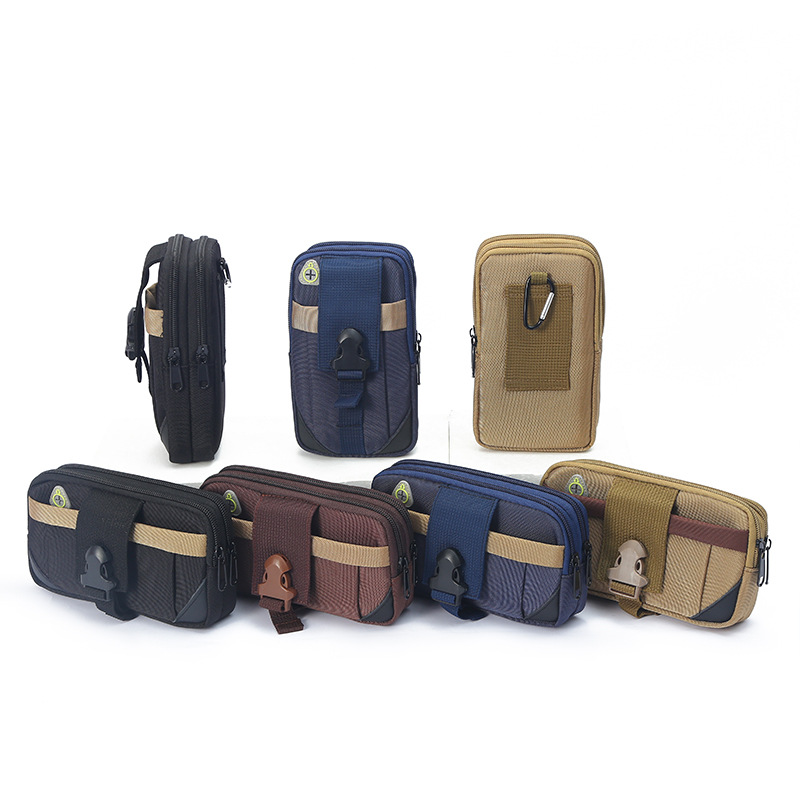 Mobile Phone Bag Men's Belt Bag Construction Site Multi-Functional Wear Belt Cell Phone Case Horizontal and Vertical Middle-Aged and Elderly Coin Purse Wholesale