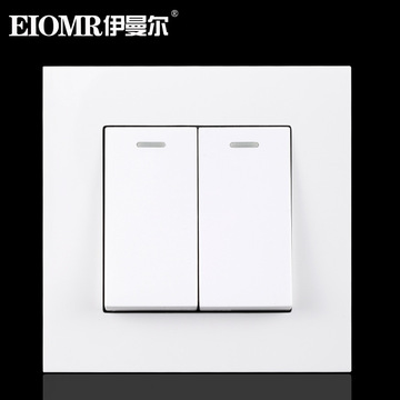 86型中途开关二开多控开关面板双开多控三控开关中继过桥双刀双掷