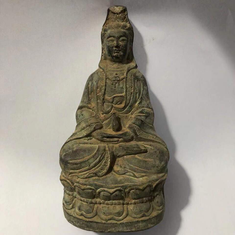 古董古玩批发仿古铜加厚大清乾隆年制南海观音菩萨铜佛像老物件
