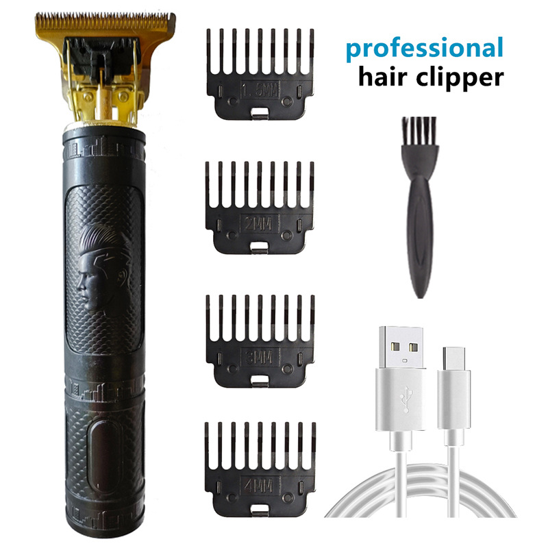 Cross-Border Household Electric Hair Clipper Plastic Buddha Head Dragon Pattern Oil Head Electric Clipper Hair Shaver Retro Electric