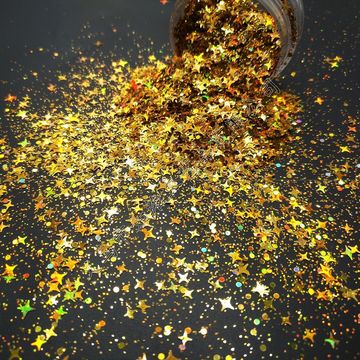 厂家镭射金色pet混形星空金葱细粉闪光亮片  美甲化妆滴胶圣诞