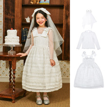 现货！BE24春夏新款女童韩版连衣裙可爱公主气质蓬蓬蕾丝裙两件套