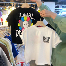 男童女童t恤童装韩版2022夏款儿童短袖中小童卡通休闲棉质打底衫