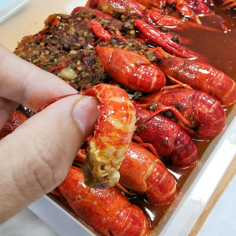 龙霸小龙虾4-6钱油炸麻辣蒜蓉十三香小龙虾三种口味10盒*750克/件