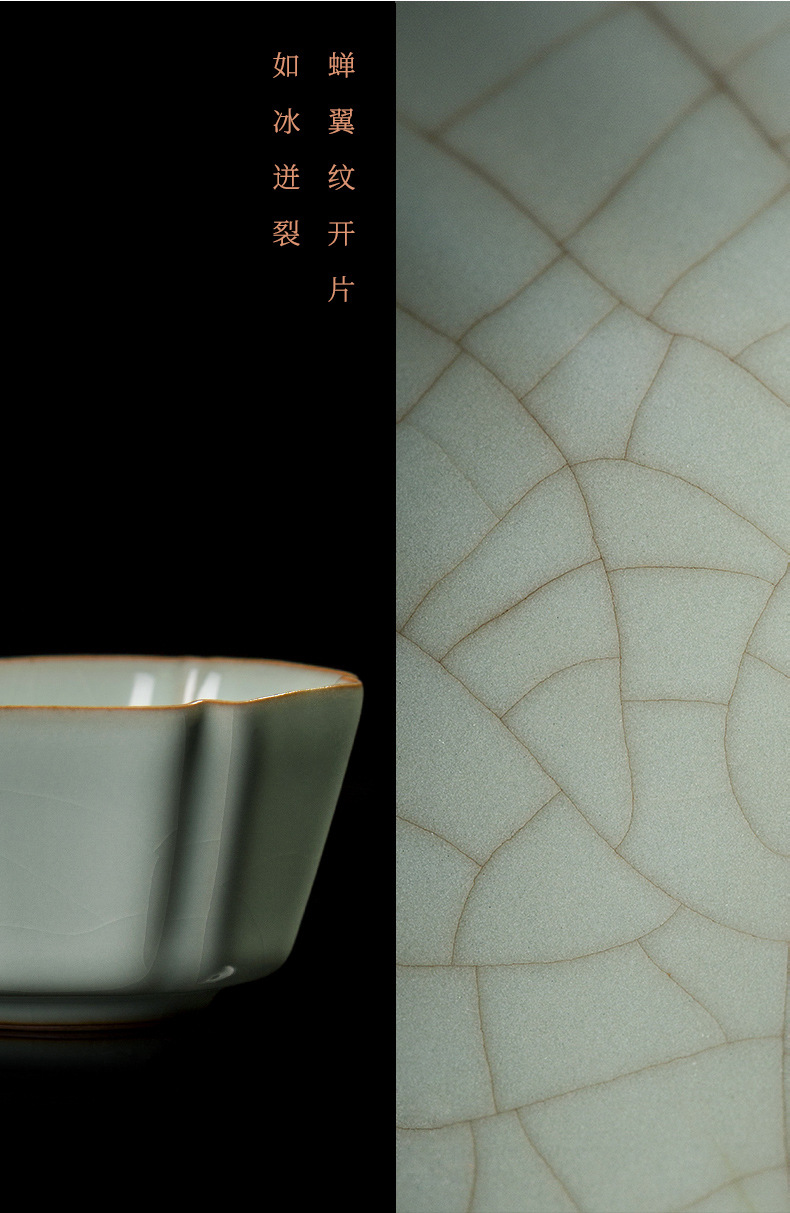 慕陶汝窑茶杯主人杯创意手作陶瓷功夫品茗杯普洱茶具盏可养单杯