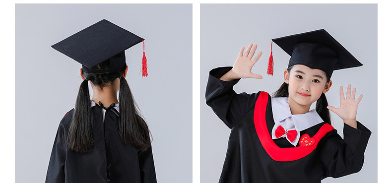 儿童博士服幼儿园毕业照服装小学生学士服博士帽摄影服装