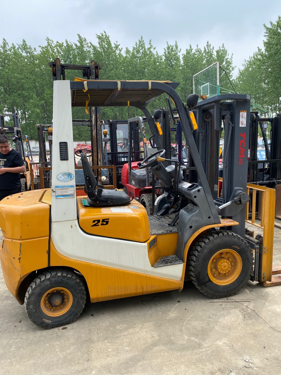 新款tcm合力2.5吨叉车单位闲置原版车自动挡带侧移送货上门
