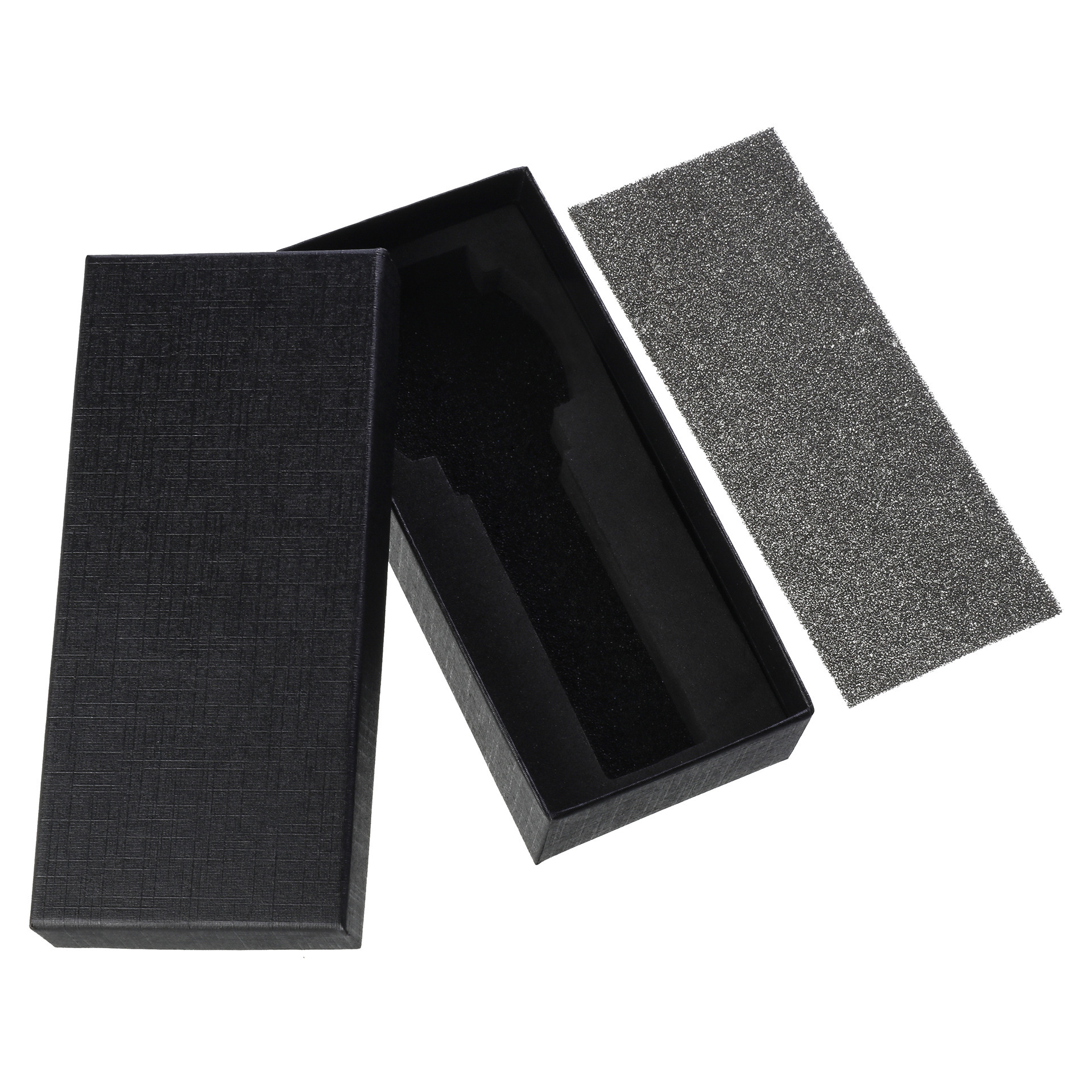 现货长方形手表包装盒高雅首饰盒手表盒黑色莱妮纹定只礼品盒